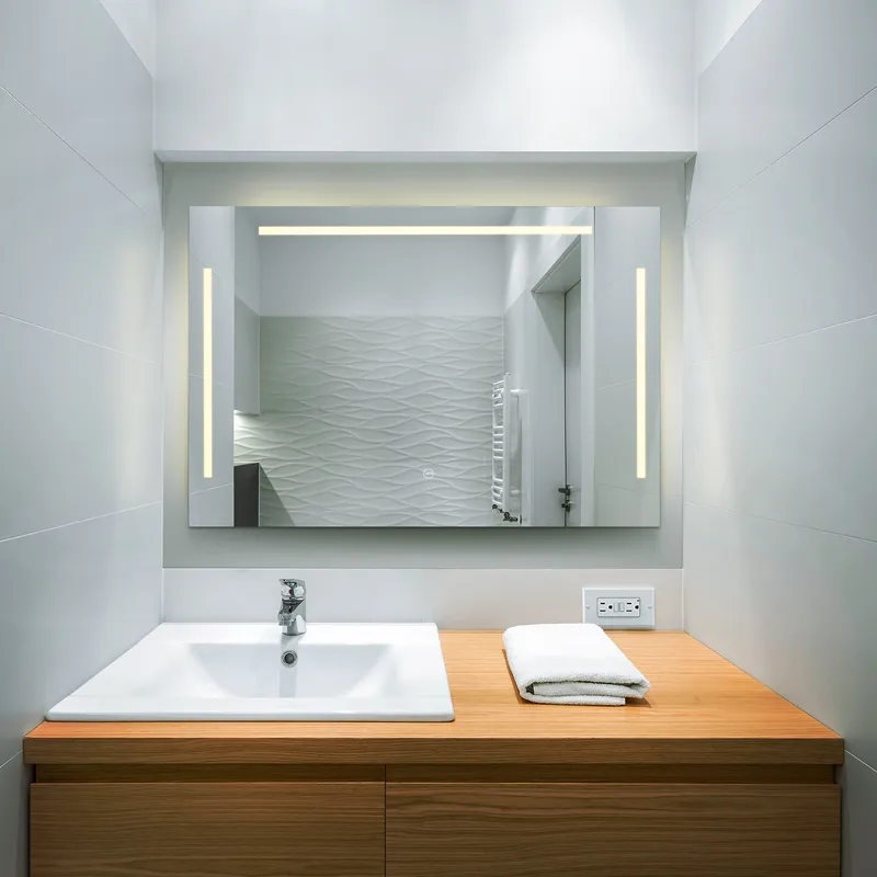 VONN VMRS6030A LED Bath Mirror in Silver, Rectangle 30"w x 24"H or 36"W x 30"H — VONN Lighting LED Wall Lights  3000K
