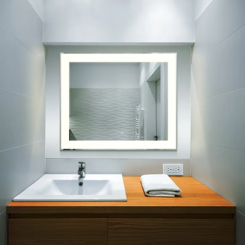 VONN VMRS5930ATW Tunable White LED Bath Mirror in Silver, Rectangle 24"W x 30"H or 30"W x 36"H — VONN Lighting LED Wall Lights  6000K