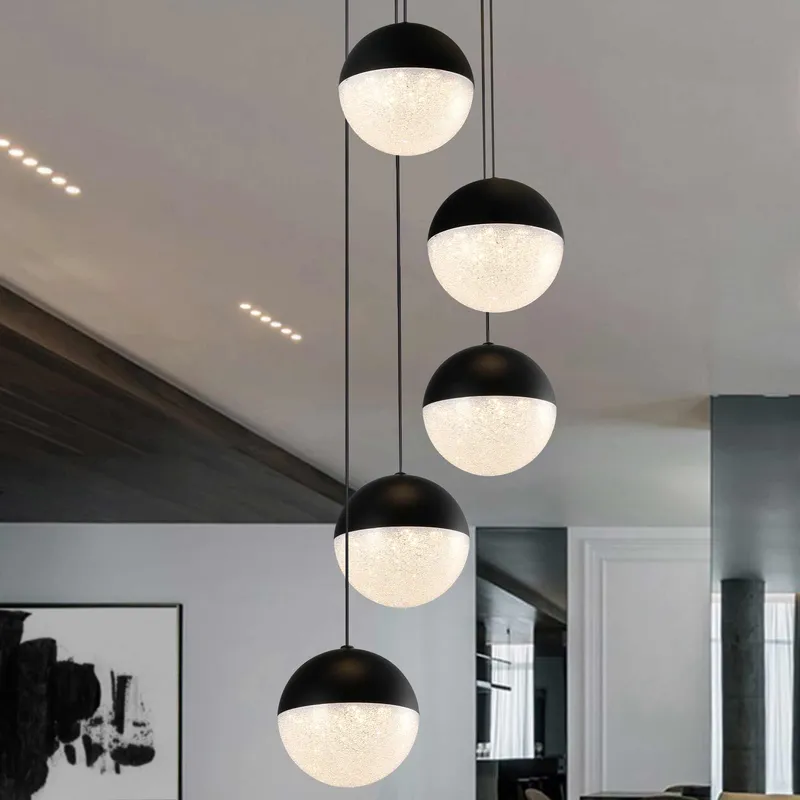 VONN Ravello 5-Light Black LED Pendant VAC3285BL — VONN Lighting LED Pendant Lights  3000K