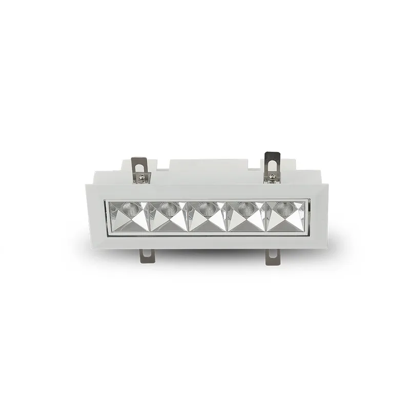 VONN RUBIK VMDL000605C012WH 7.25" 5 LIGHT LED ADJUSTABLE RECESSED DOWNLIGHT W/TRIM, ETL COMMERCIAL GRADE, White — VONN Lighting LED Downlights  
