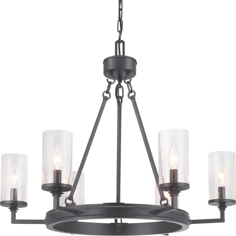 Gresham Collection Six-Light Clear Seeded Glass Chandelier Light — Progress Lighting LED Landscape Lights  