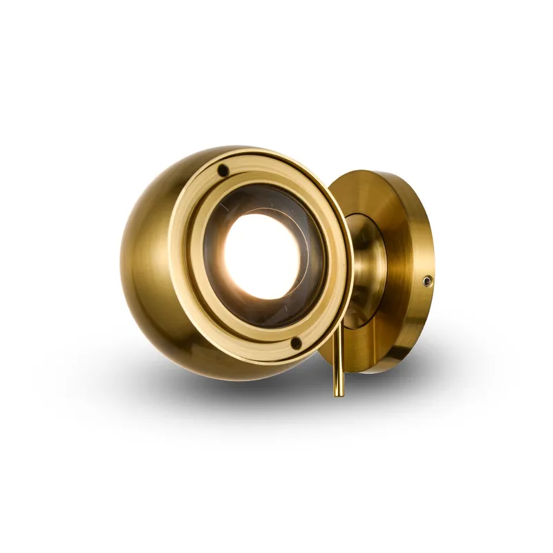 VONN ORBIT VMWA004201A008AB 3.25" 1 LIGHT LED ADJUSTABLE WALL MOUNT, ETL CERTIFIED, COMMERCIAL GRADE, Antique Brass — VONN Lighting LED Downlights  