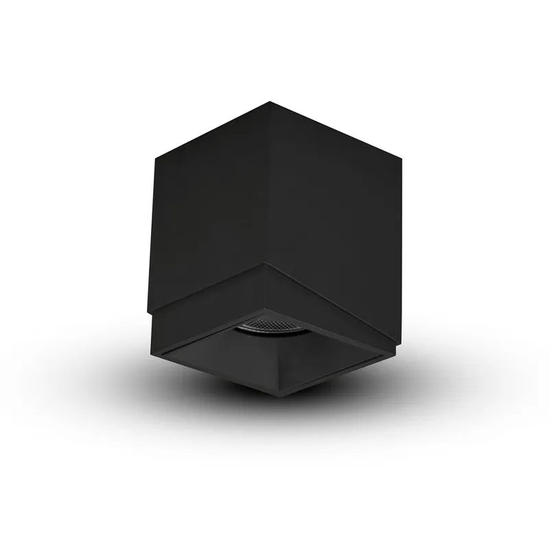 VONN Node 3.25" Square Surface Mounted LED Downlight, Black VMCL001901B012BL — VONN Lighting LED Downlights  3000K