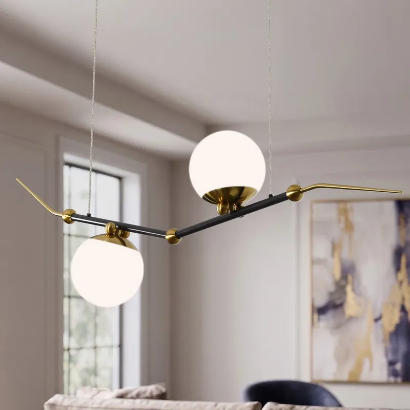 VONN Artisan Chianti 43" Integrated LED Pendant in Antique Brass VAC3122AB — VONN Lighting LED Linear Lights  3000K