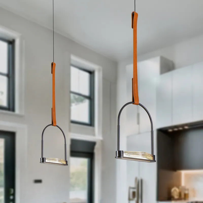VONN Artisan Ravenna 8" LED Pendant with Glass Shade, VAP2231BL — VONN Lighting LED Pendant Lights  3000K