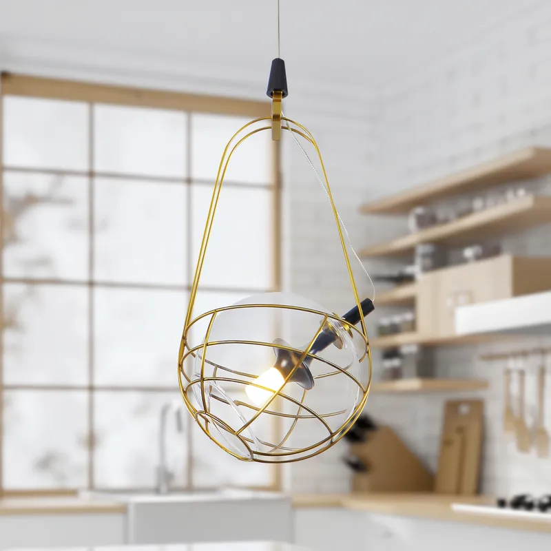 VONN Firenze 8" LED Pendant with Glass Shade VAP2151AB — VONN Lighting LED Pendant Lights  3000K