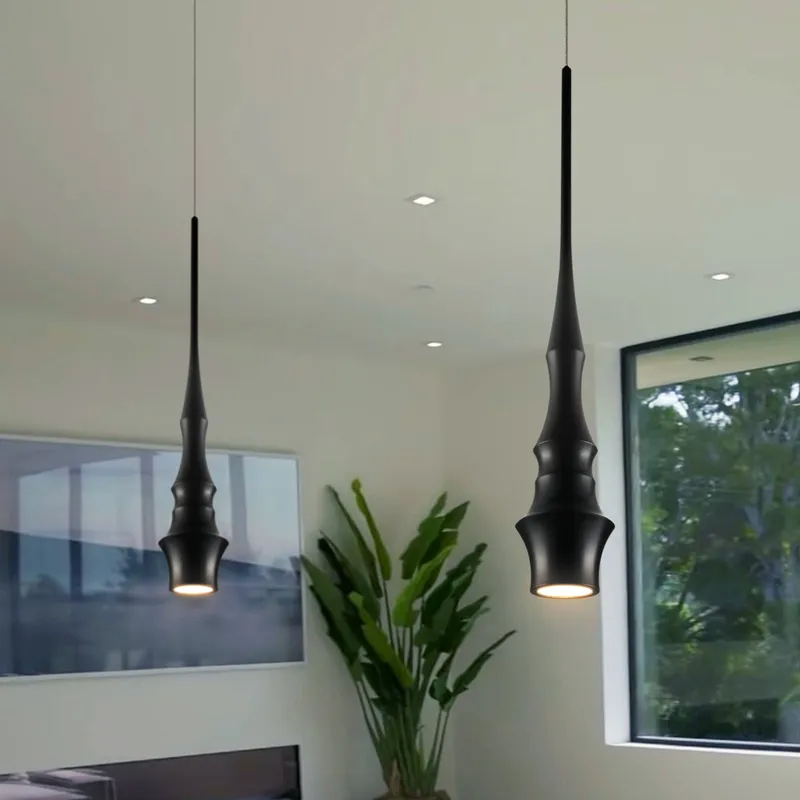 VONN Polaris VMP26610BL 5" ETL Certified Integrated LED Height Adjustable Pendant Light in Black — VONN Lighting LED Pendant Lights  