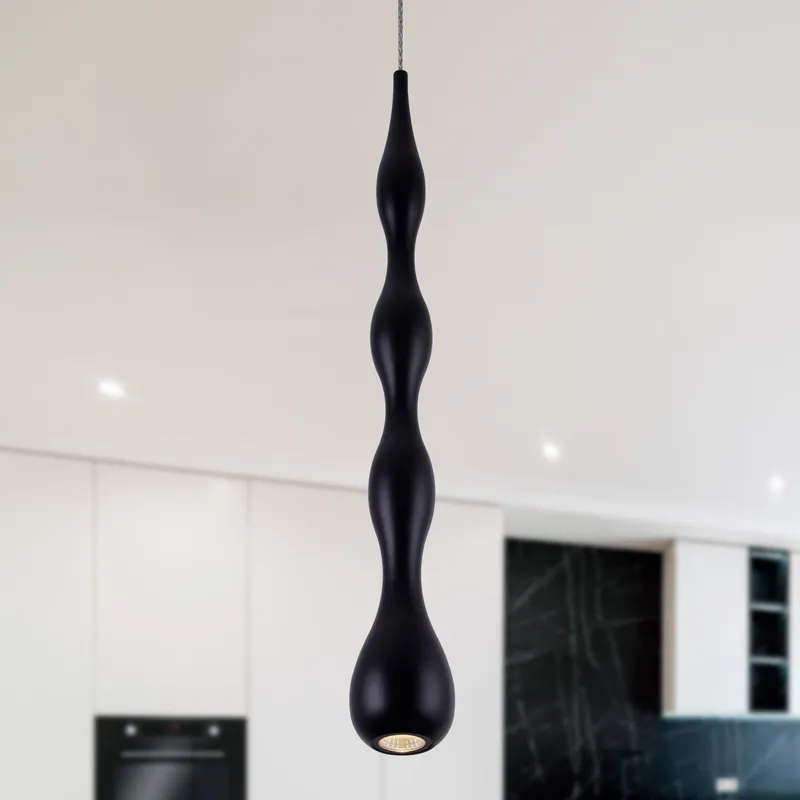 VONN Polaris VMP24510BL 5" ETL Certified Integrated LED Height Adjustable Pendant Light in Black — VONN Lighting LED Pendant Lights  