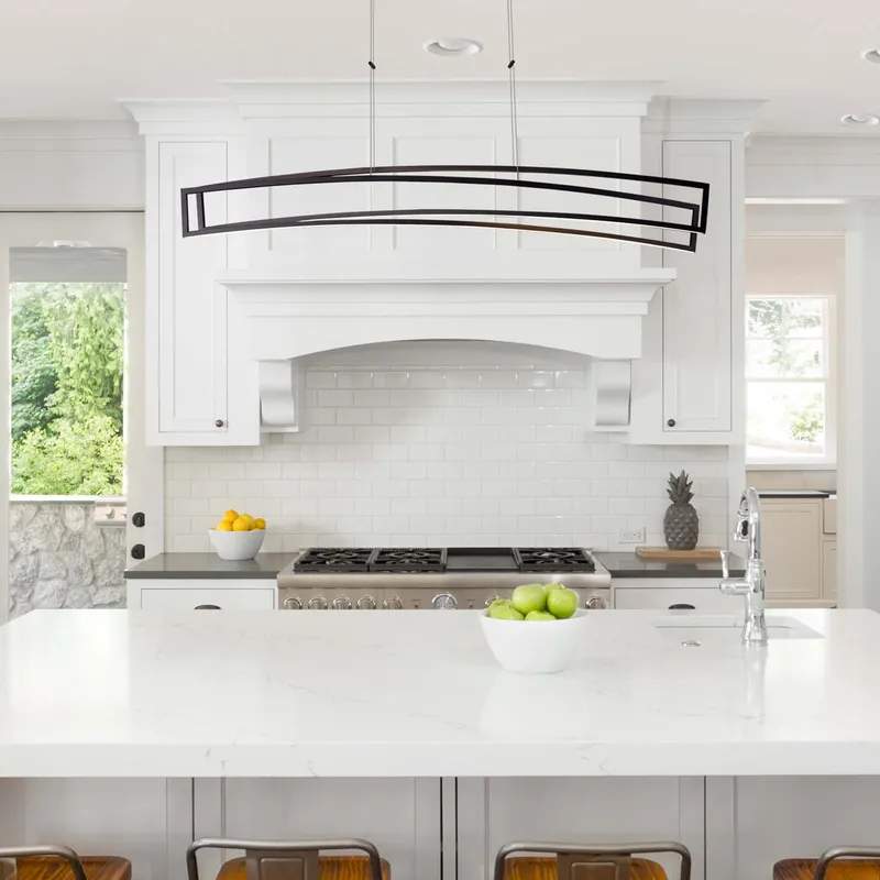 VONN Sirius VMC33440BL 46" ETL Certified Integrated LED Pendant, Height Adjustable Chandelier in Black — VONN Lighting LED Linear Lights  