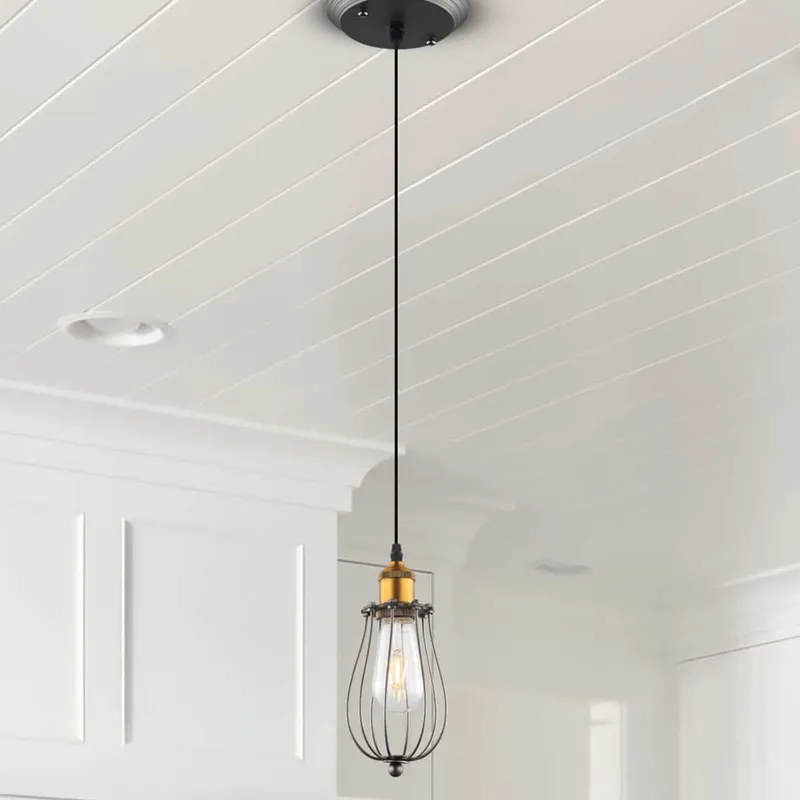 VONN Arden VVP24111ABZ 5" Industrial ETL Certified Pendant Light with LED Filament Bulb in Aged Bronze — VONN Lighting LED Pendant Lights  