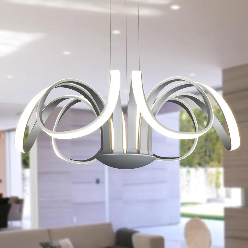 VONN Capella VMC32420AL 30" Integrated LED ETL Certified Chandelier Height Adjustable Pendant in Silver — VONN Lighting LED Pendant Lights  