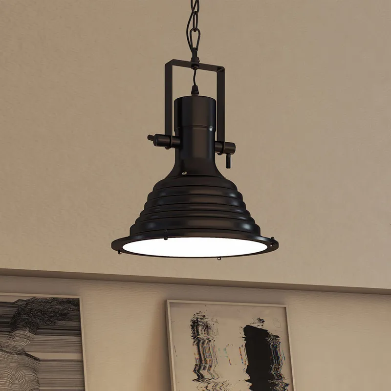 VONN Dorado VVP21041BZ 11" UL Certified LED Pendant, Height Adjustable Industrial Pendant with Ribbing — VONN Lighting LED Pendant Lights  