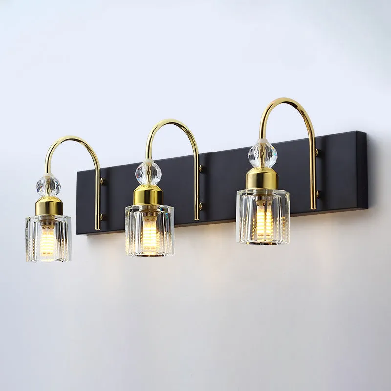 Black and Gold Crystal Vanity Light — Sofary Lighting LED Pendant Lights 7.0W 