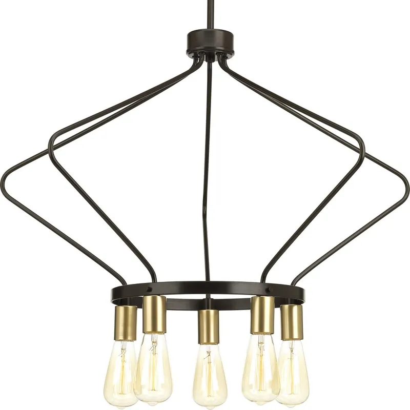 Hangar Collection Five-Light Chandelier Light — Progress Lighting LED Landscape Lights  