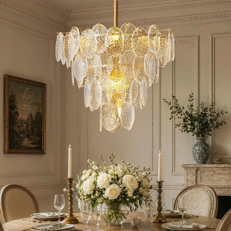 Aurora Petal Cascade Crystal Chandelier — Sofary Lighting LED Pendant Lights 40.0W 