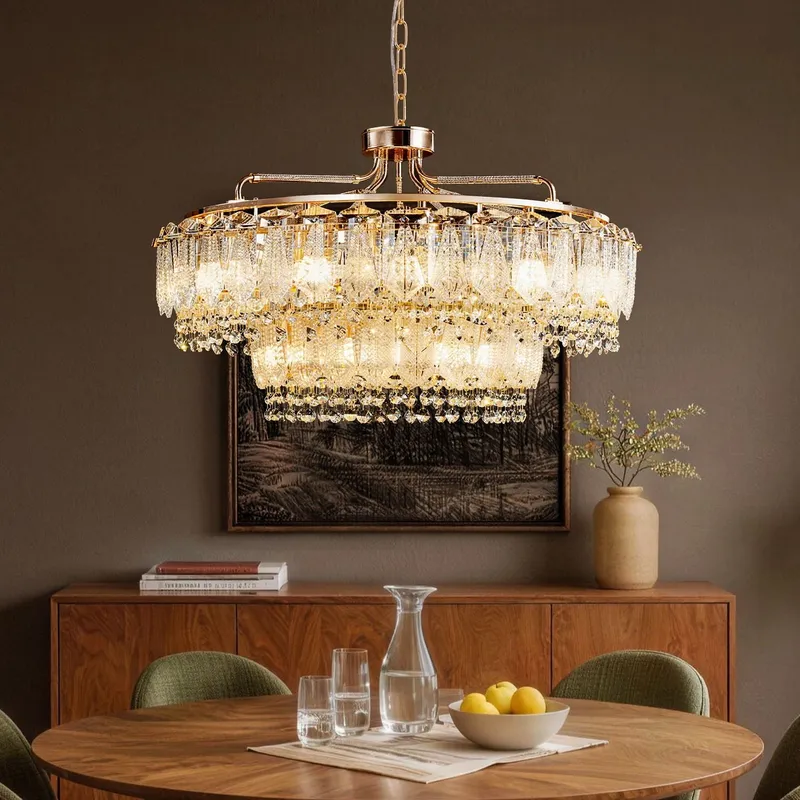 Astro Modern Gold Stainless Steel Double Tiered Satellite Chandelier — Sofary Lighting LED Pendant Lights 192.0W 