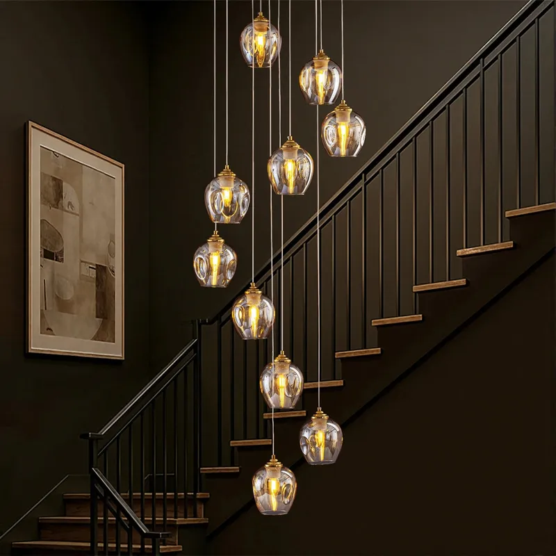 Solar Aura Modern Luxury Gold Glass Ring Pendant Chandelier — Sofary Lighting LED Pendant Lights 8.0W 