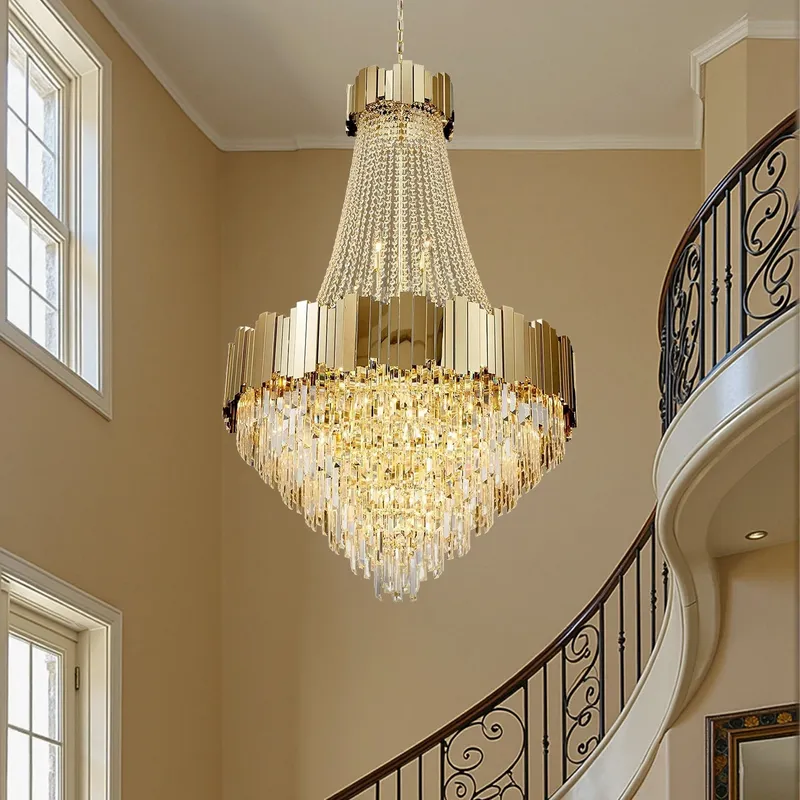 Luxe Golden Crystal Tiered Chandelier — Sofary Lighting LED Pendant Lights 7.0W 
