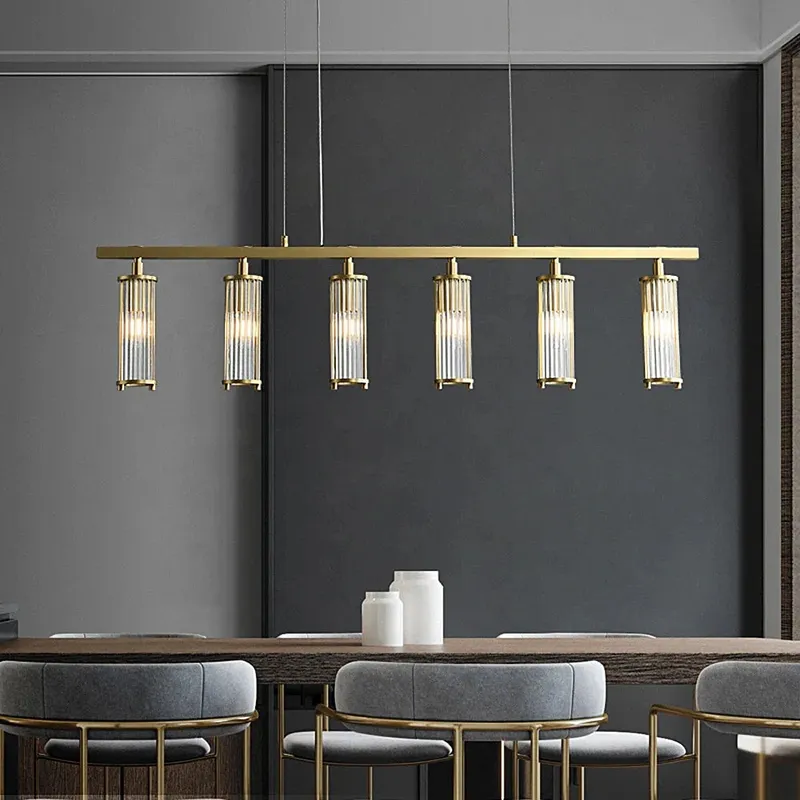 Marley Aged Brass Linear Chandelier — Sofary Lighting LED Linear Lights 7.0W 
