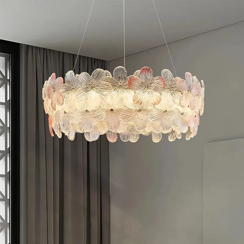 Modern Art Deco Glass Floral Chandelier — Sofary Lighting LED Pendant Lights 50.0W 