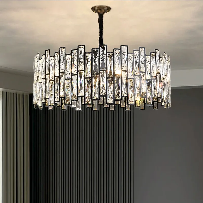 Modern Crystal Prism Drum Pendant Light — Sofary Lighting LED Pendant Lights 7.0W 