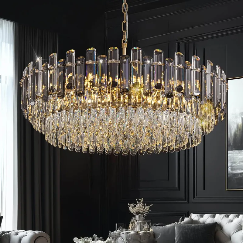 Dioneia Round Crystal Chandelier — Sofary Lighting LED Pendant Lights 7.0W 
