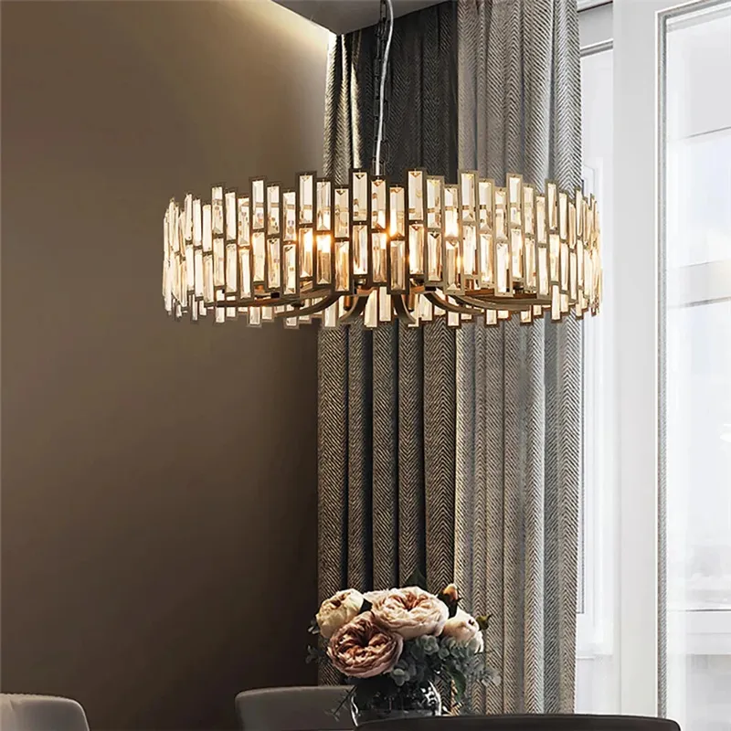 Clytia Modern Geometric Crystal Chandelier — Sofary Lighting LED Pendant Lights  
