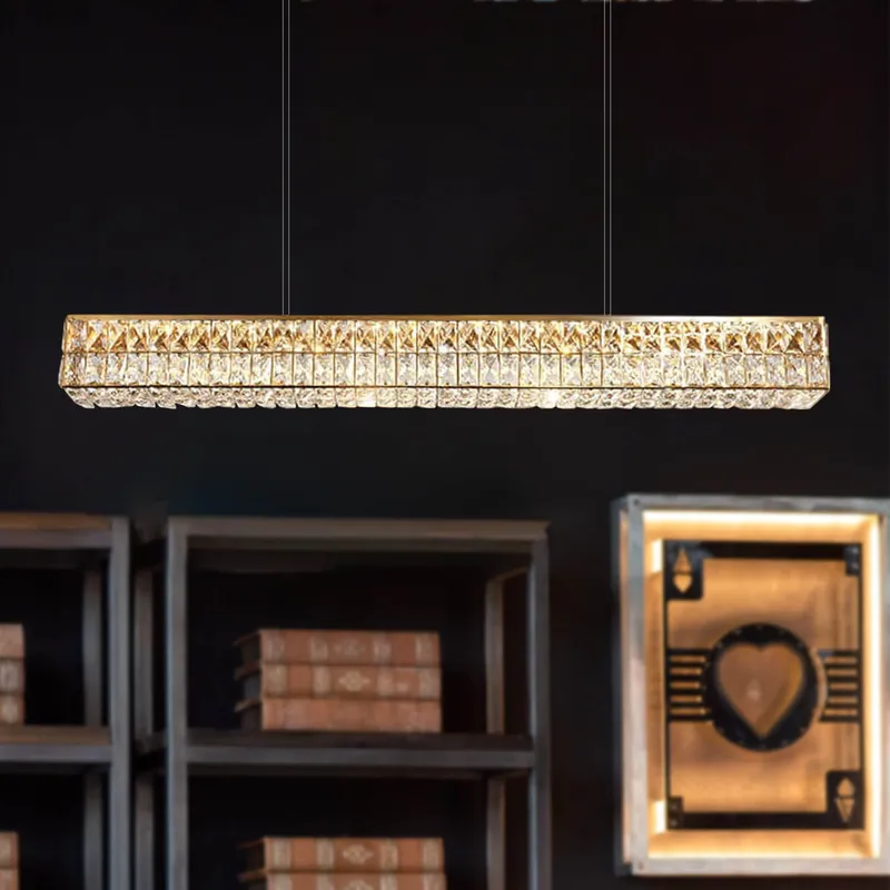 Liora Gold Crystal Chandelier — Sofary Lighting LED Pendant Lights  3000K