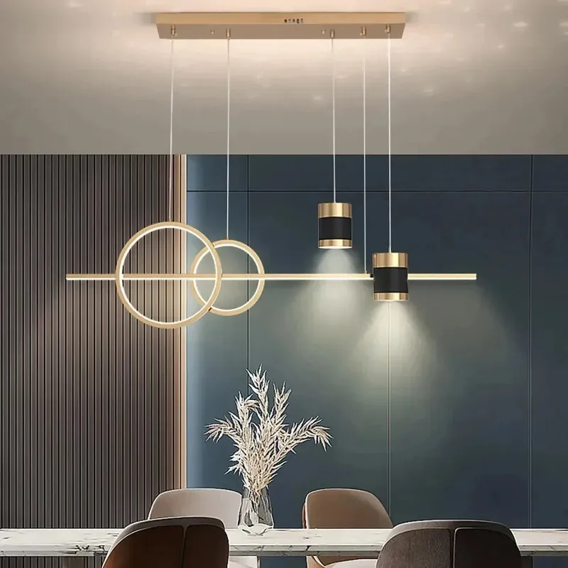 Geometric Linear Dining Room Chandelier — Sofary Lighting LED Linear Lights  3000K