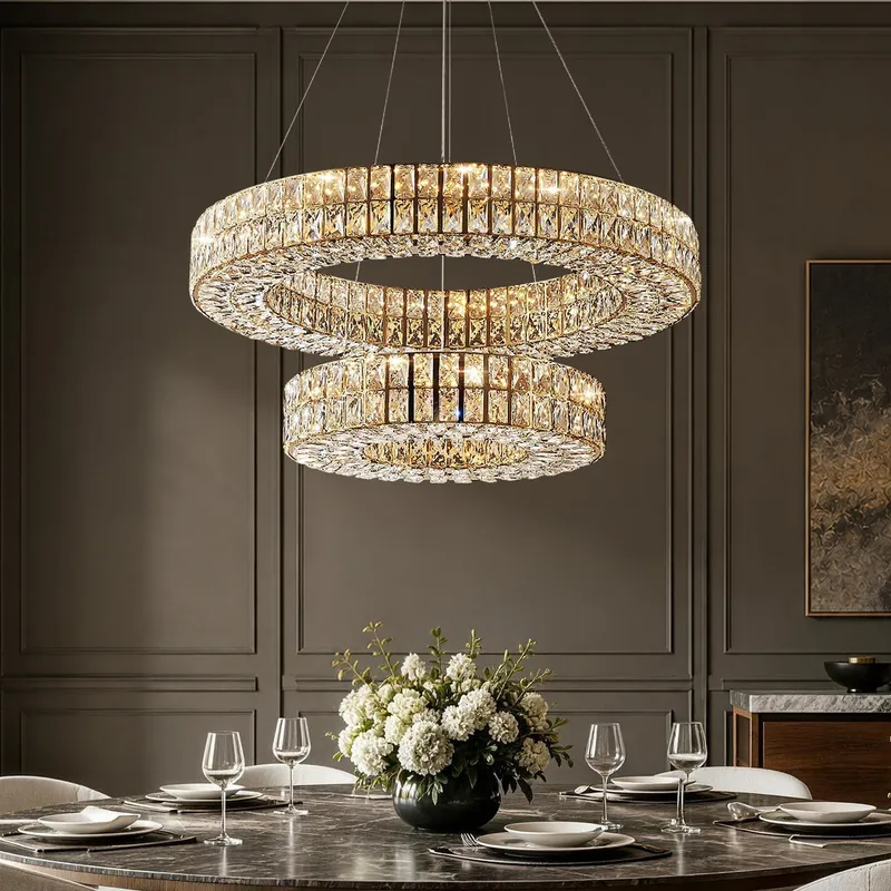 Duoluxe Elegance Crystal Chandelier — Sofary Lighting LED Pendant Lights  3000K
