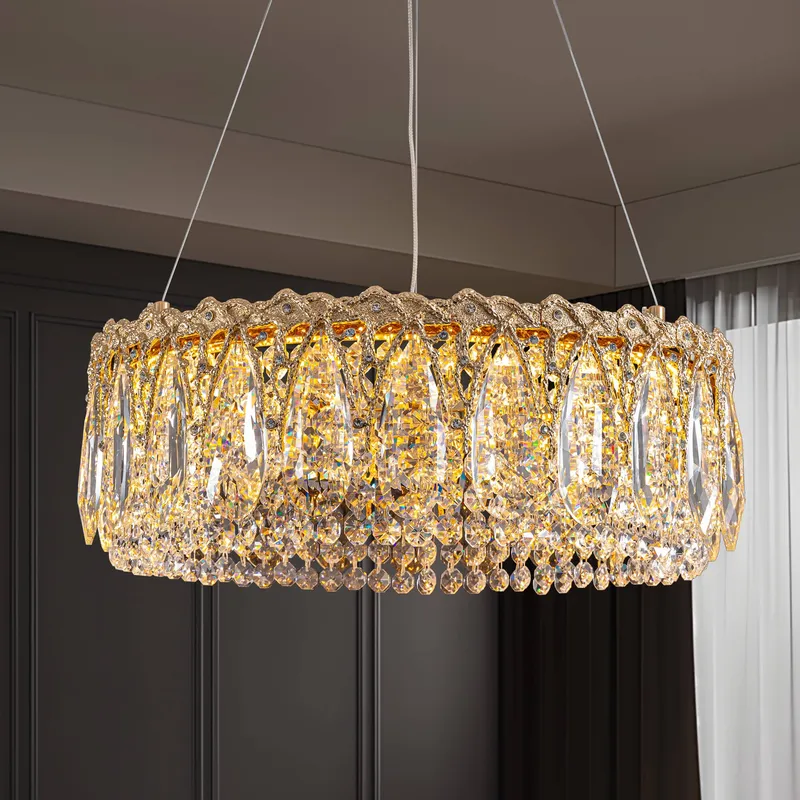 Regalia Round Crystal Chandelier — Sofary Lighting LED Pendant Lights  3000K