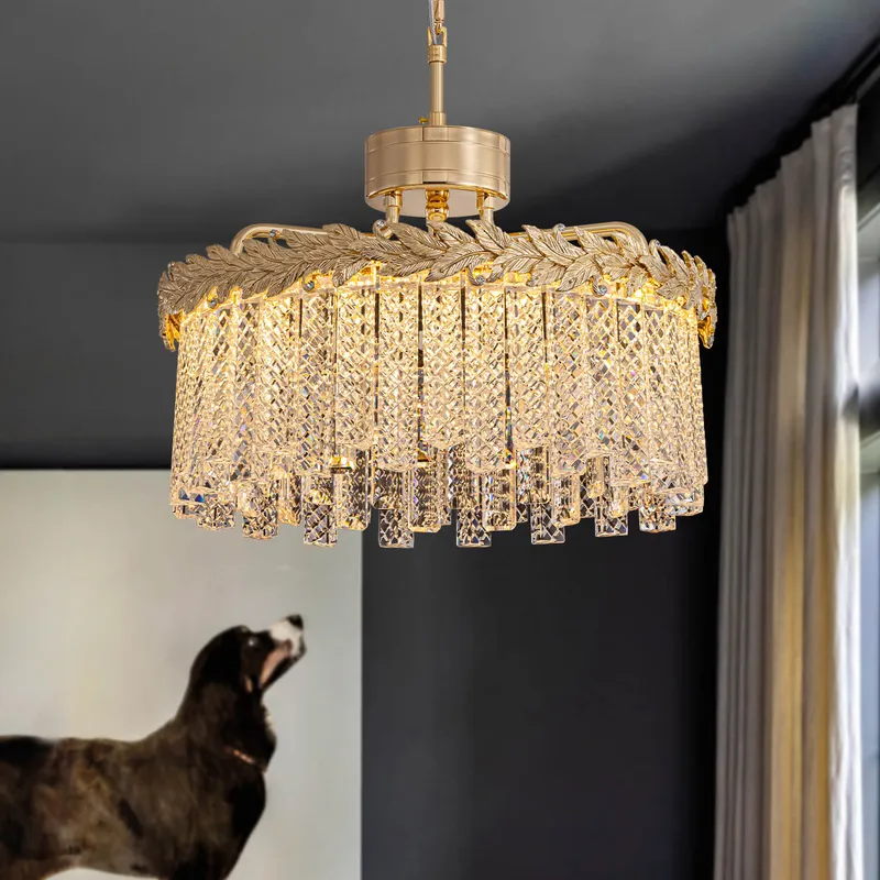 Seraphic Crystal Round Chandelier — Sofary Lighting LED Pendant Lights  3000K