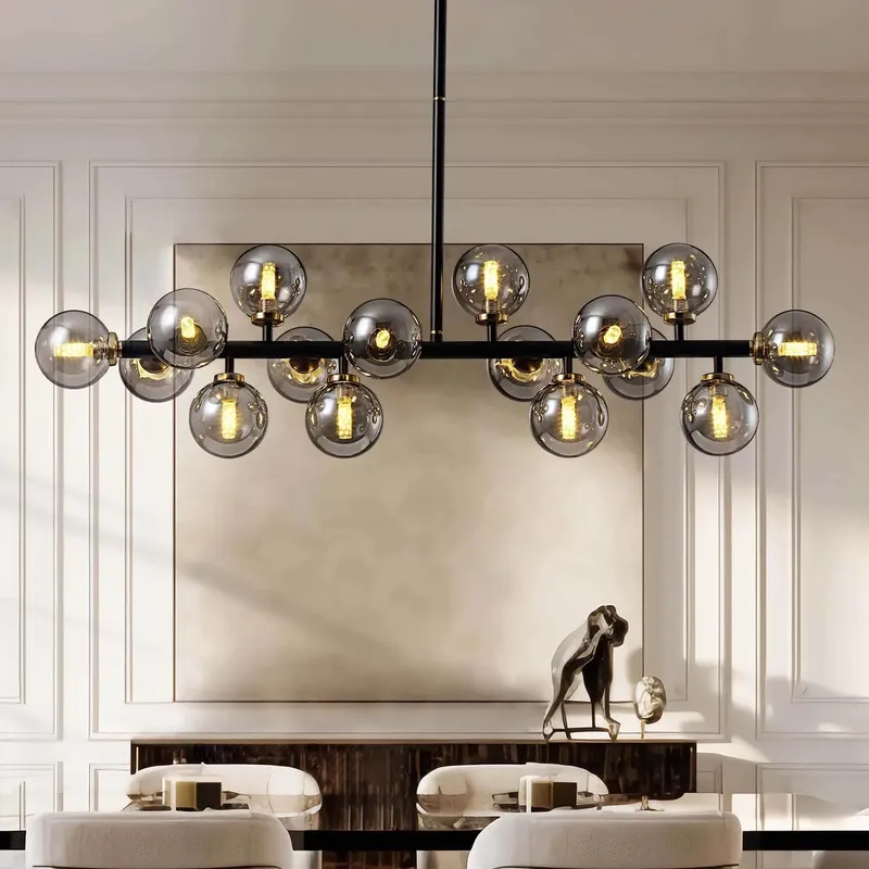 Nebula Gray Bubble Linear Chandelier — Sofary Lighting LED Linear Lights 7.0W 