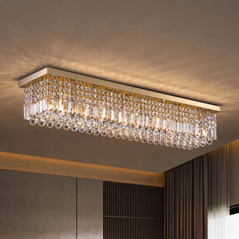 Elandor Crystal Rectangular Ceiling Light — Sofary Lighting LED Pendant Lights 7.0W 