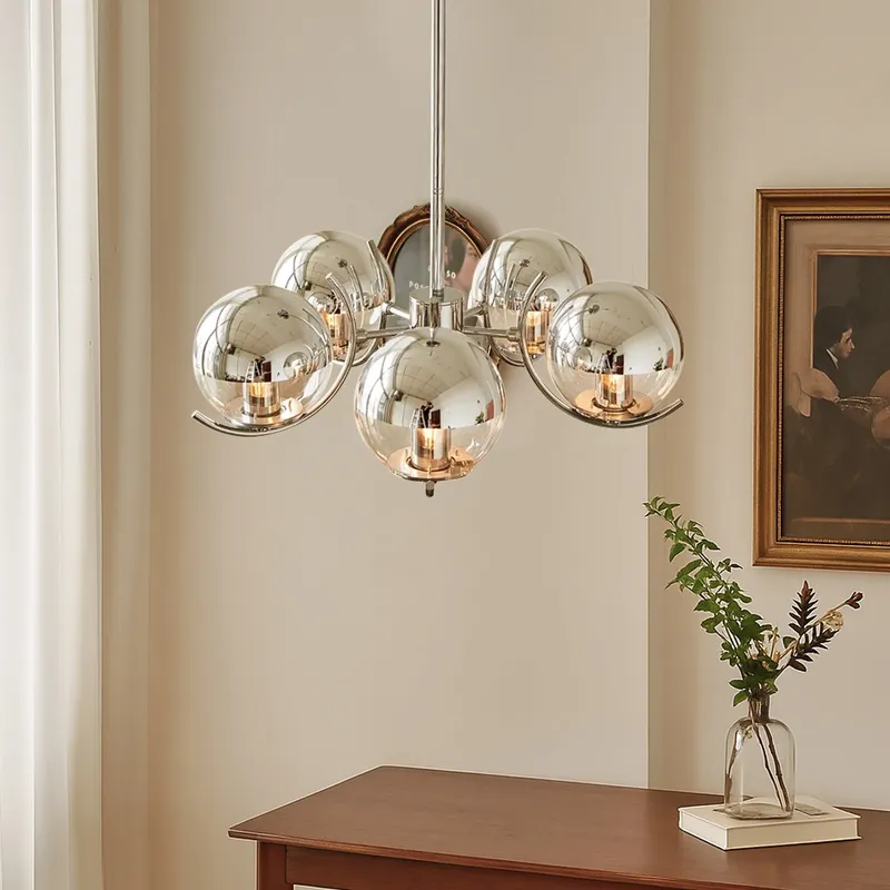 Modern Light 5 Light Lighting with Globe Glass — Sofary Lighting LED Pendant Lights 7.0W 