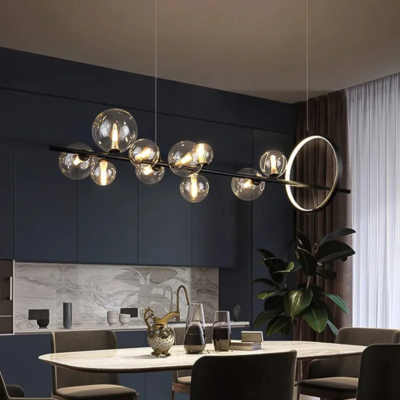 Modern Nordic Dining Room Chandelier: Trendy Glass Bubble Lighting — Sofary Lighting LED Pendant Lights 3.0W 3000K