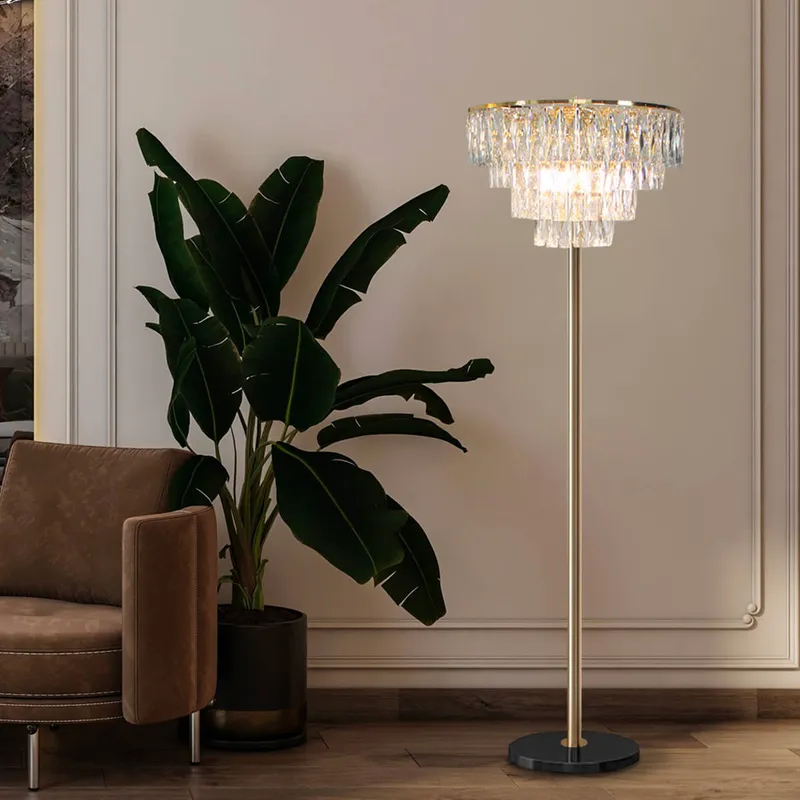 French Luxe Crystal Floor Lamp for Living Room and Bedroom — Sofary Lighting LED General Lighting 7.0W 