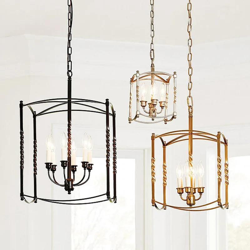 Modern Industry Lantern Geometric Chandelier — Sofary Lighting LED Pendant Lights 7.0W 