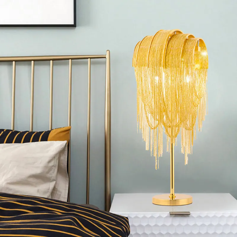 Postmodern Bedroom Tassel Aluminum Chain Table Lamp — Sofary Lighting LED General Lighting 7.0W 