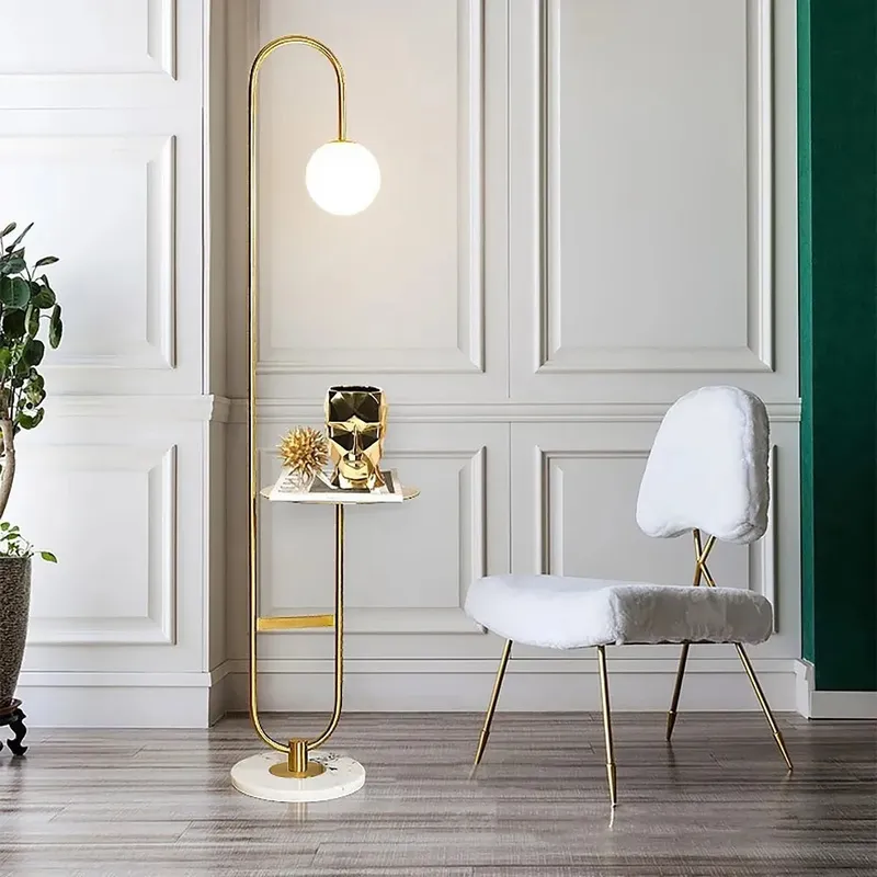 Marble Base Modern Arc Floor Lamp — Sofary Lighting LED Pendant Lights 12.0W 