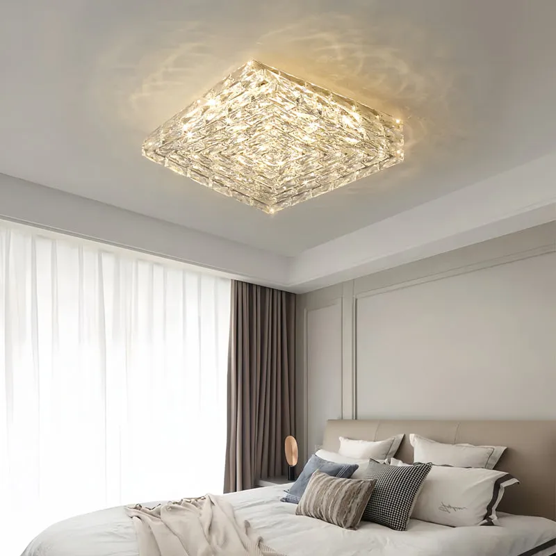 Multi-layer Square Crystal Chandelier - Ceiling Light — Sofary Lighting LED Pendant Lights  3000K