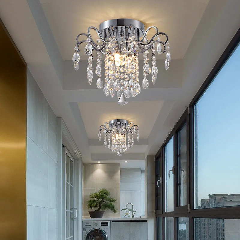 Modern Mini Round Crystal Flush Mount Ceiling Light — Sofary Lighting LED Pendant Lights 7.0W 