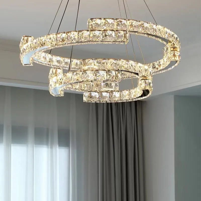 Double Irregularity Ring  LED Chandelier — Sofary Lighting LED Pendant Lights  3000K