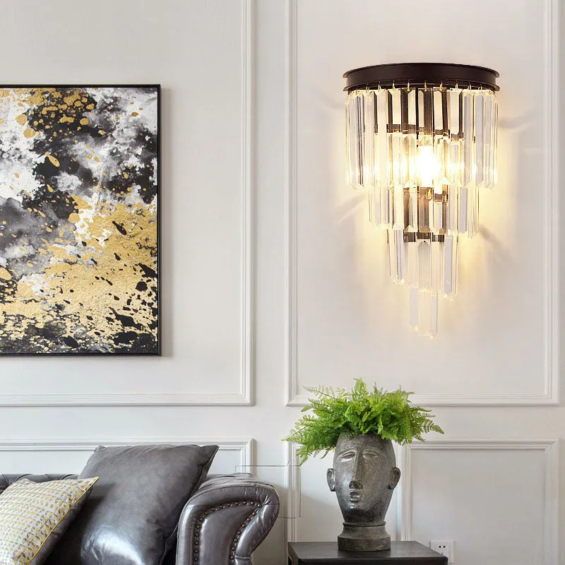 Aurelium Modern 4-Tiers Crystal Tiered Wall Sconce — Sofary Lighting LED Pendant Lights 7.0W 