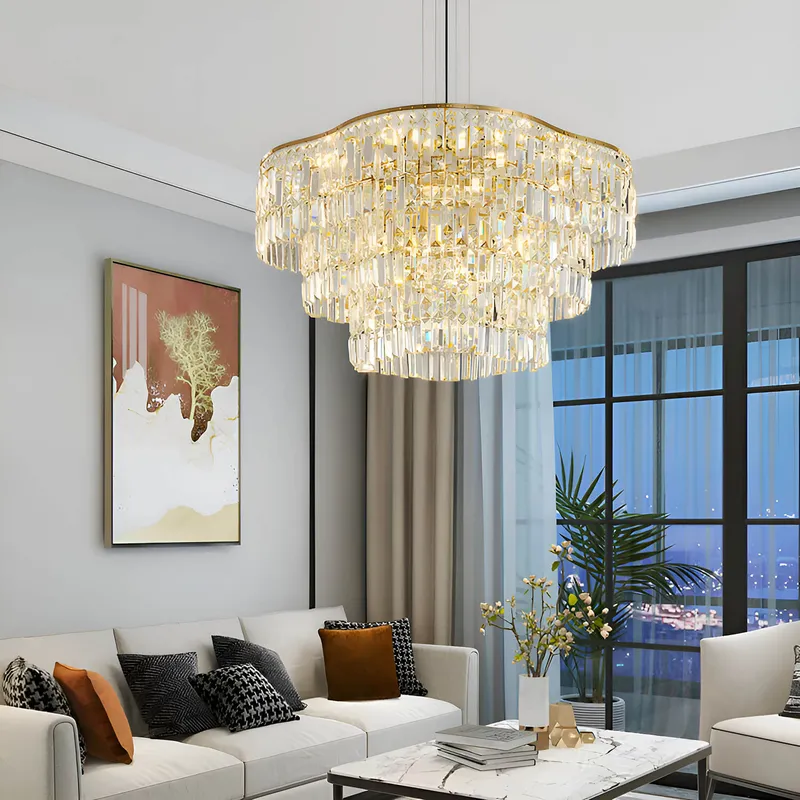 Lumera Modern Luxury Crystal Tiered Design Chandelier — Sofary Lighting LED Pendant Lights 7.0W 
