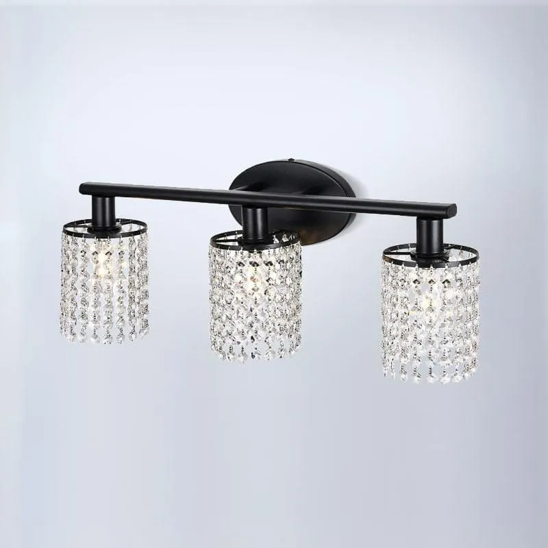 3 - Light Black Crystal Vanity Light — Sofary Lighting LED Wall Lights 7.0W 