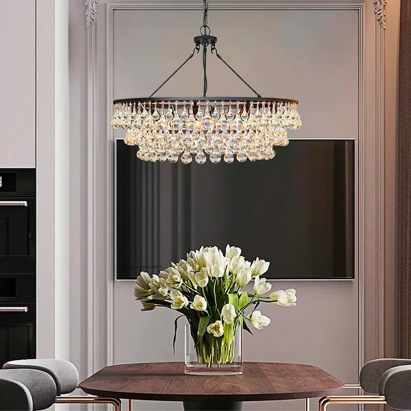 Unique Tiered Crystal Chandelier — Sofary Lighting LED Pendant Lights 7.0W 