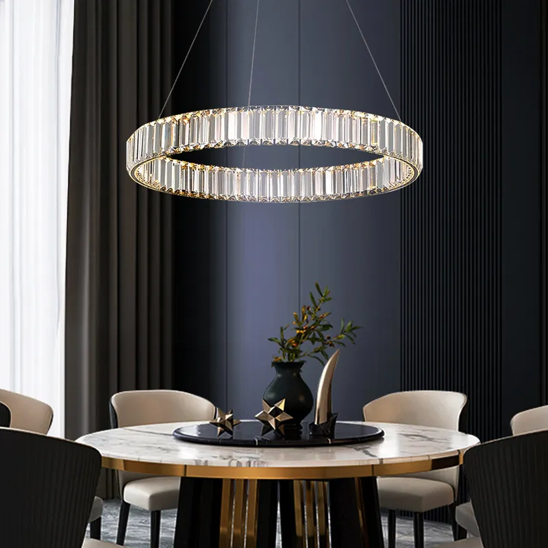 One Ring Crystal Chandelier — Sofary Lighting LED Pendant Lights 33.0W 3000K