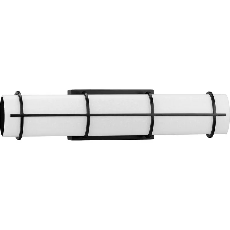 Grid LED Collection 22-inch White Linen Acrylic Bath Vanity Wall Light — Progress Lighting LED Wall Lights  