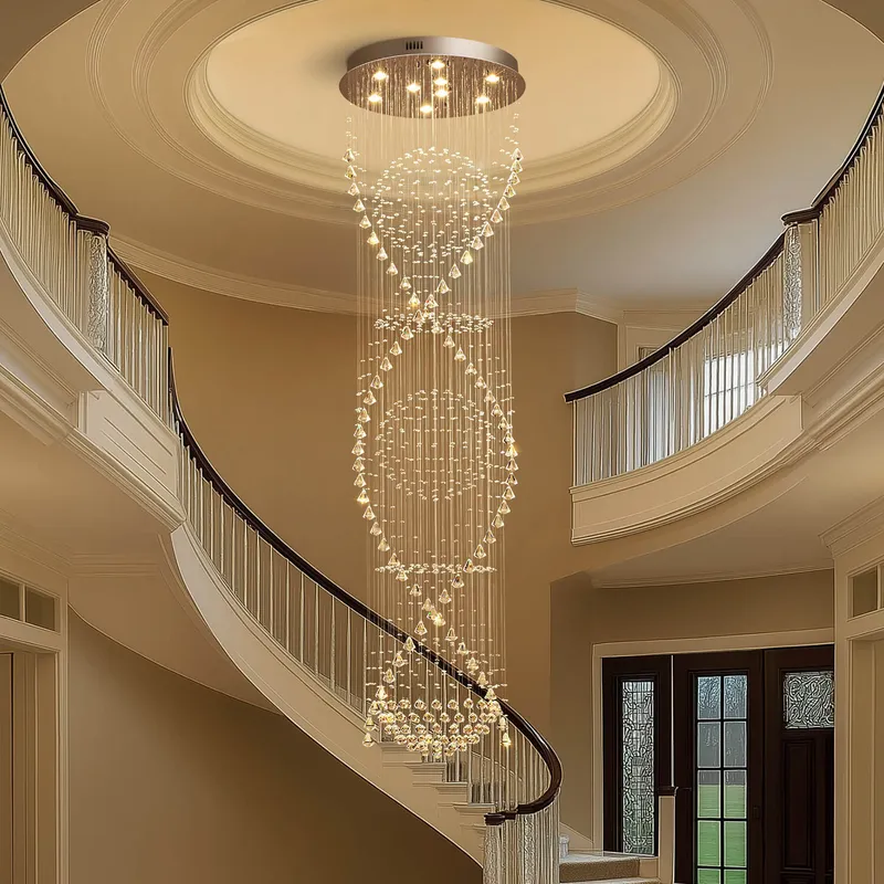 Orbitra Elegant Crystal Raindrop Chandelier — Sofary Lighting LED Pendant Lights 7.0W 